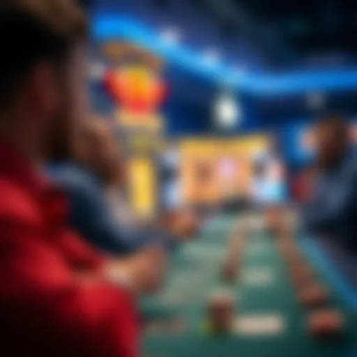 Exciting gameplay of a trivia game