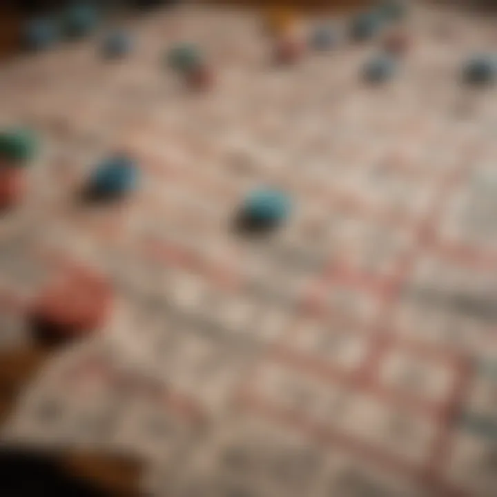 Bingo Cards Spread Out on a Table