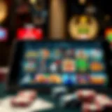 Diverse array of gambling games displayed on a digital tablet