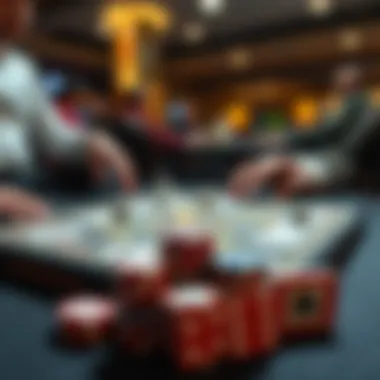 A strategic card game setup ready for play