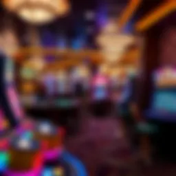 A casino floor showcasing various gaming machines and tables