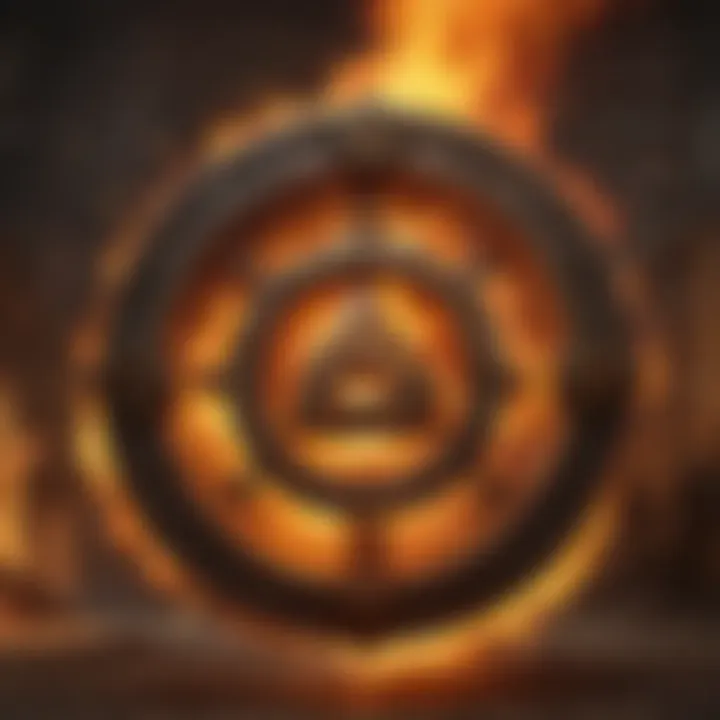 Artistic depiction of Fire Link's thematic symbols