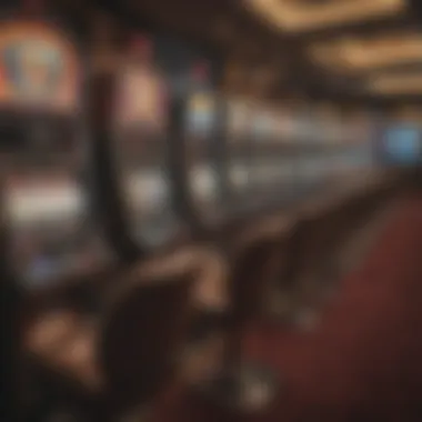 An overview of different slot machines in a casino environment