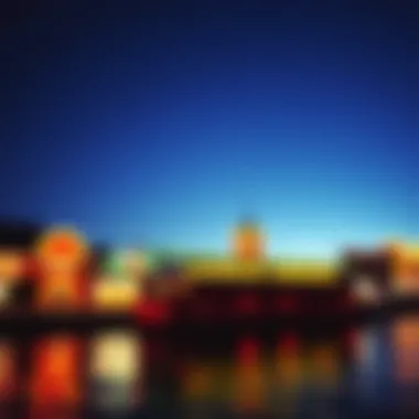 Scenic view of the Laughlin Riverboat Casino against the Colorado River