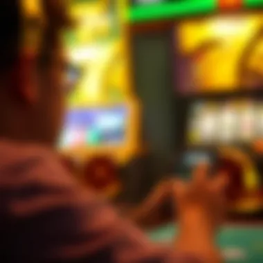 A player engaging with the Lucky 7 game app, highlighting the immersive gameplay experience