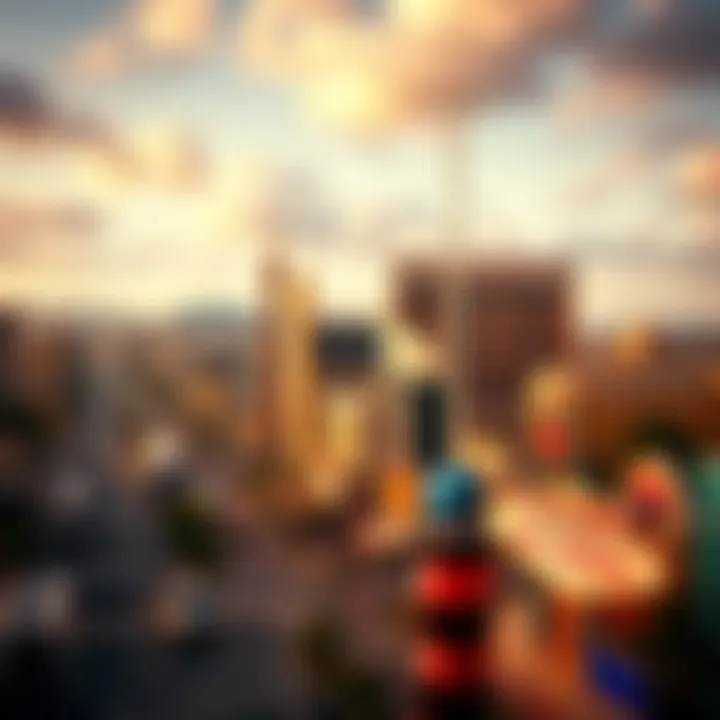 A historical collage depicting the evolution of Las Vegas over the decades, from its origins to a modern metropolis.