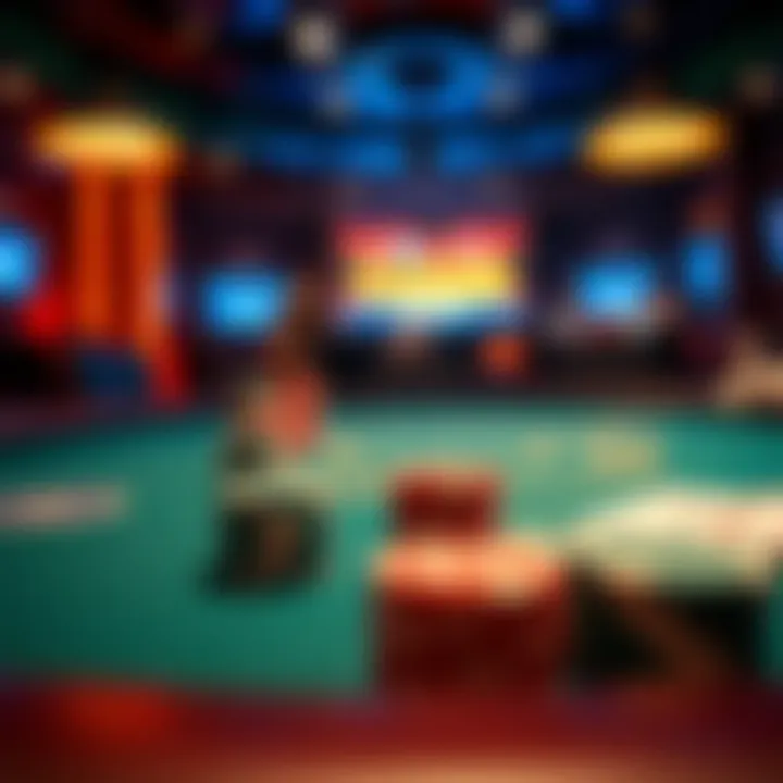 A strategic poker table with virtual elements