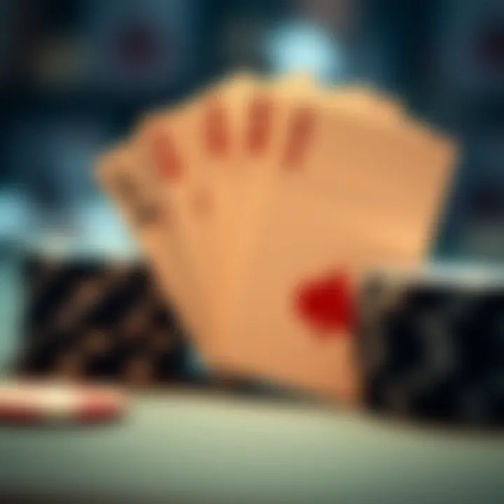 Symbolism of Online Poker Betting An iconic representation of poker chips and cards symbolizing online betting.