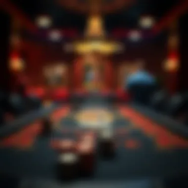 Table setup for Mississippi Stud Poker