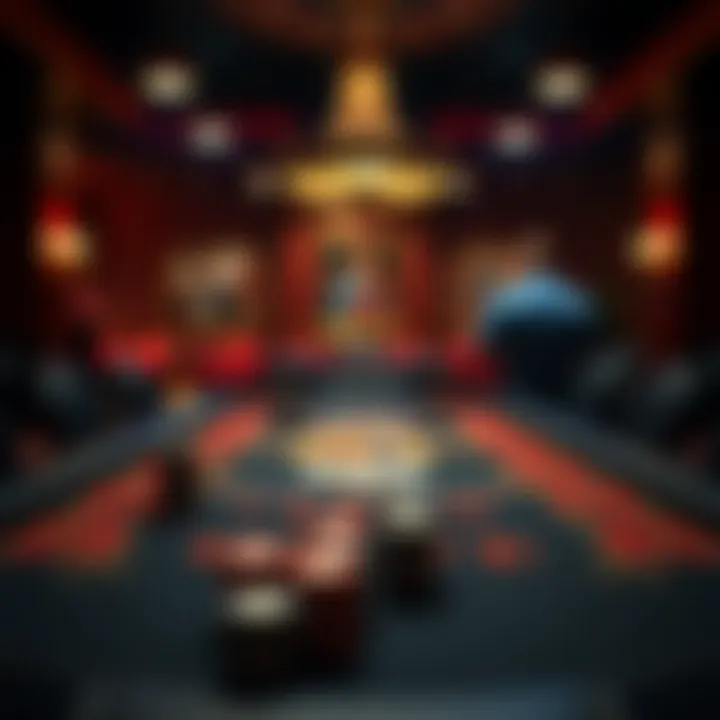 Table setup for Mississippi Stud Poker