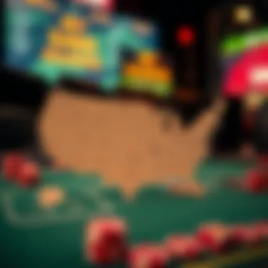 A map showing state regulations on real money gaming