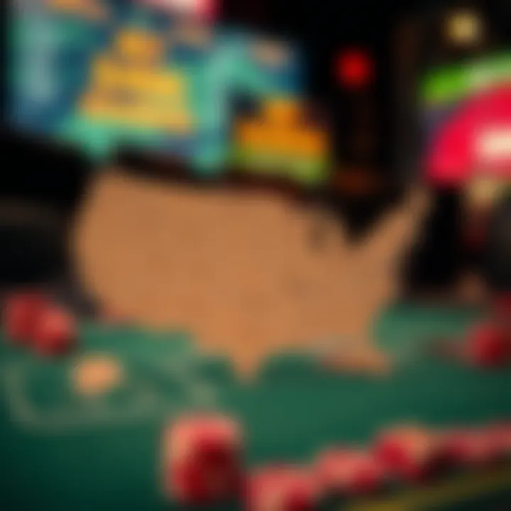 A map showing state regulations on real money gaming