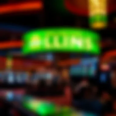 Promotional signs for special events at the casino