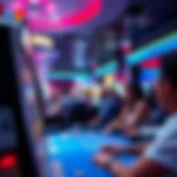 Lively atmosphere of a smoke-free casino in Las Vegas