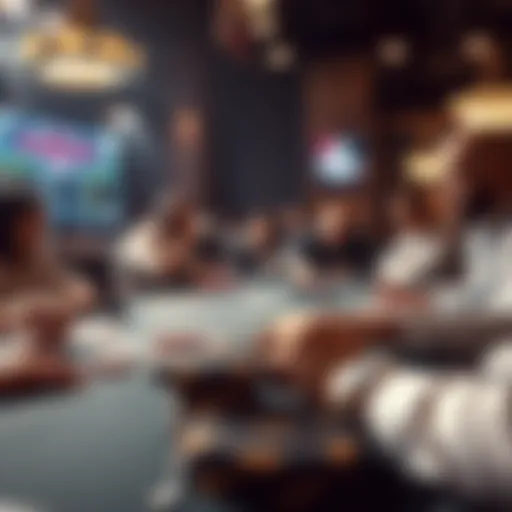 Visual representation of tournament betting mechanics