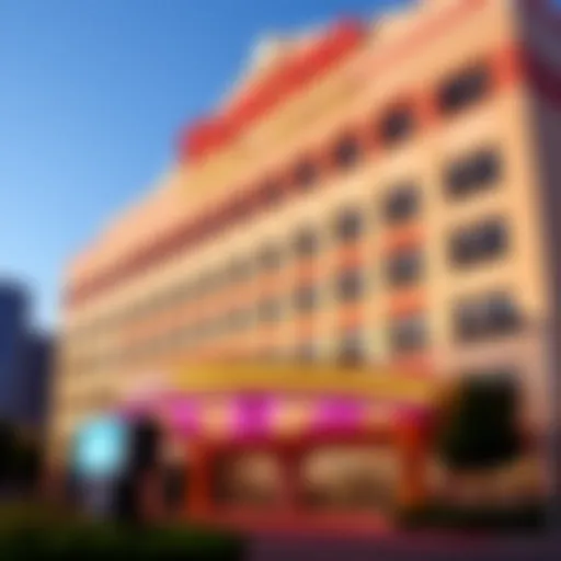 Exterior view of the Tropicana Casino Hotel showcasing its vibrant facade