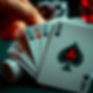 A close-up of marked playing cards highlighting detection methods