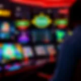 Visual representation of real money gaming interface