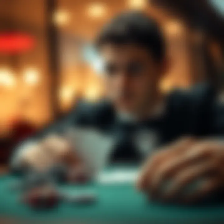 An abstract representation of the psychological elements involved in gambling.