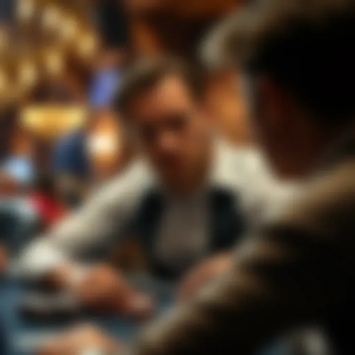 A person contemplating their next move in a game of Blackjack.