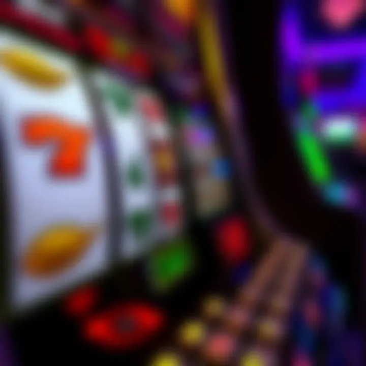 Detailed view of a penny slot machine interface