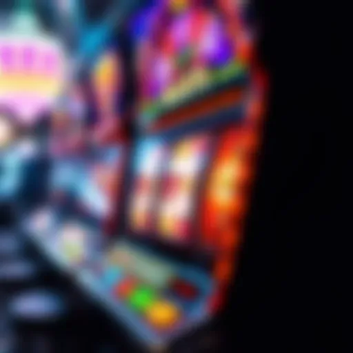 A vibrant casino slot machine showcasing its colorful reels and enticing symbols.